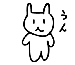 Graffiti white rabbit sticker #3504634