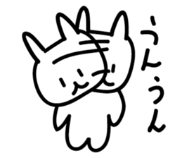 Graffiti white rabbit sticker #3504635