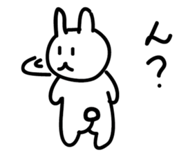 Graffiti white rabbit sticker #3504637