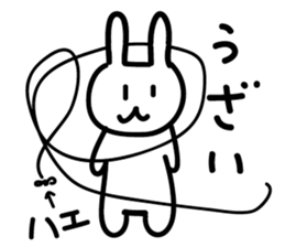 Graffiti white rabbit sticker #3504642