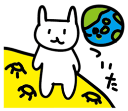 Graffiti white rabbit sticker #3504649