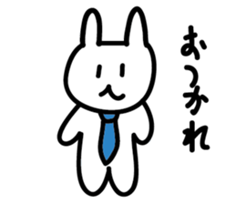 Graffiti white rabbit sticker #3504651