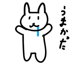 Graffiti white rabbit sticker #3504655