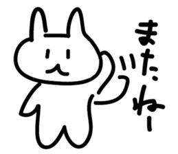 Graffiti white rabbit sticker #3504656