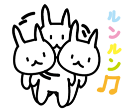 Graffiti white rabbit sticker #3504657