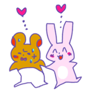 cute  rabbit and bear sticker #3505290