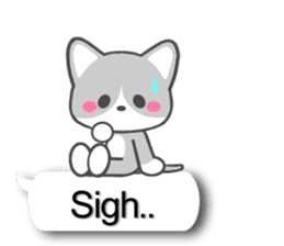 Silver Tabby Cat(English) sticker #3505552