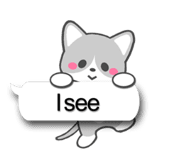 Silver Tabby Cat(English) sticker #3505553