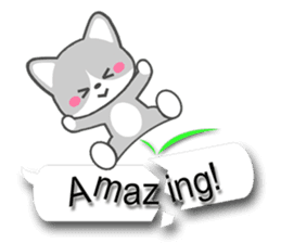 Silver Tabby Cat(English) sticker #3505555