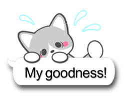 Silver Tabby Cat(English) sticker #3505561