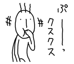 His hair is three. sticker #3505678