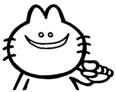 Funny white rabbit. sticker #3505818