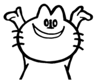 Funny white rabbit. sticker #3505819