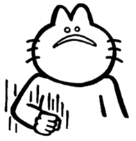 Funny white rabbit. sticker #3505820