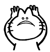 Funny white rabbit. sticker #3505821