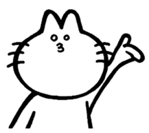 Funny white rabbit. sticker #3505822