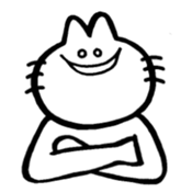 Funny white rabbit. sticker #3505825