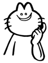 Funny white rabbit. sticker #3505827