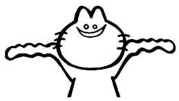 Funny white rabbit. sticker #3505829