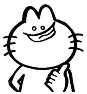 Funny white rabbit. sticker #3505834