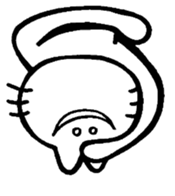 Funny white rabbit. sticker #3505835