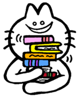 Funny white rabbit. sticker #3505837