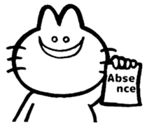 Funny white rabbit. sticker #3505838