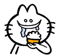 Funny white rabbit. sticker #3505840