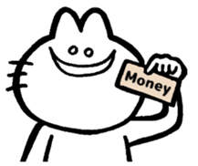 Funny white rabbit. sticker #3505842