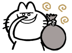 Funny white rabbit. sticker #3505843