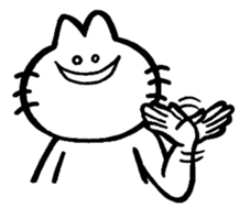 Funny white rabbit. sticker #3505846