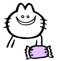 Funny white rabbit. sticker #3505848