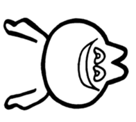 Funny white rabbit. sticker #3505850