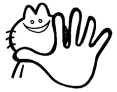 Funny white rabbit. sticker #3505851