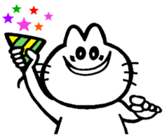 Funny white rabbit. sticker #3505857