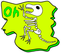 of dinosaur tweet of fossil sticker #3507220
