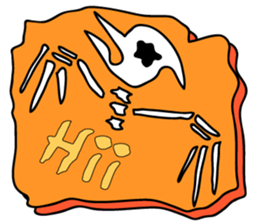 of dinosaur tweet of fossil sticker #3507224