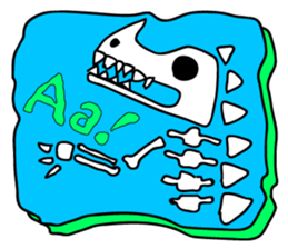 of dinosaur tweet of fossil sticker #3507226