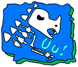 of dinosaur tweet of fossil sticker #3507227