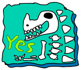 of dinosaur tweet of fossil sticker #3507228