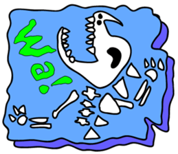 of dinosaur tweet of fossil sticker #3507229