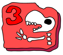 of dinosaur tweet of fossil sticker #3507232