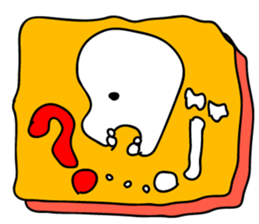 of dinosaur tweet of fossil sticker #3507233