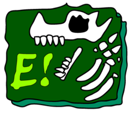 of dinosaur tweet of fossil sticker #3507235