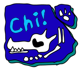 of dinosaur tweet of fossil sticker #3507236