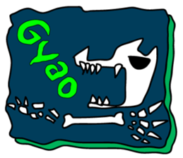 of dinosaur tweet of fossil sticker #3507237