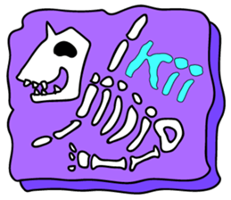 of dinosaur tweet of fossil sticker #3507238