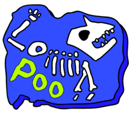 of dinosaur tweet of fossil sticker #3507239