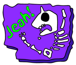 of dinosaur tweet of fossil sticker #3507240