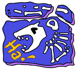 of dinosaur tweet of fossil sticker #3507241